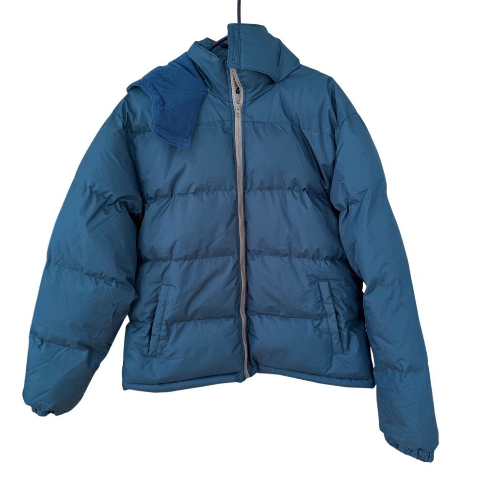 NWT The Warming Project Mens Blue Winter Thick Puffer Hooded Coat Sz‎ Large